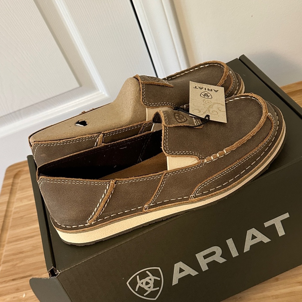 Ariat Woman’s Tan and Brown Slip-On Loafers